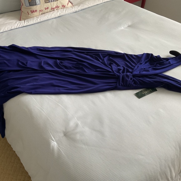 NWT Ralph Lauren Evening Gown in Deep Cobalt Blue Size 10 - Picture 9 of 9
